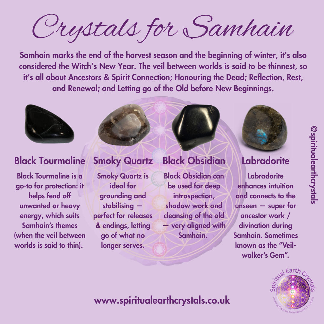 Crystals Set for Samhain/Halloween (1 November)