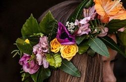 flower head garland for beltane