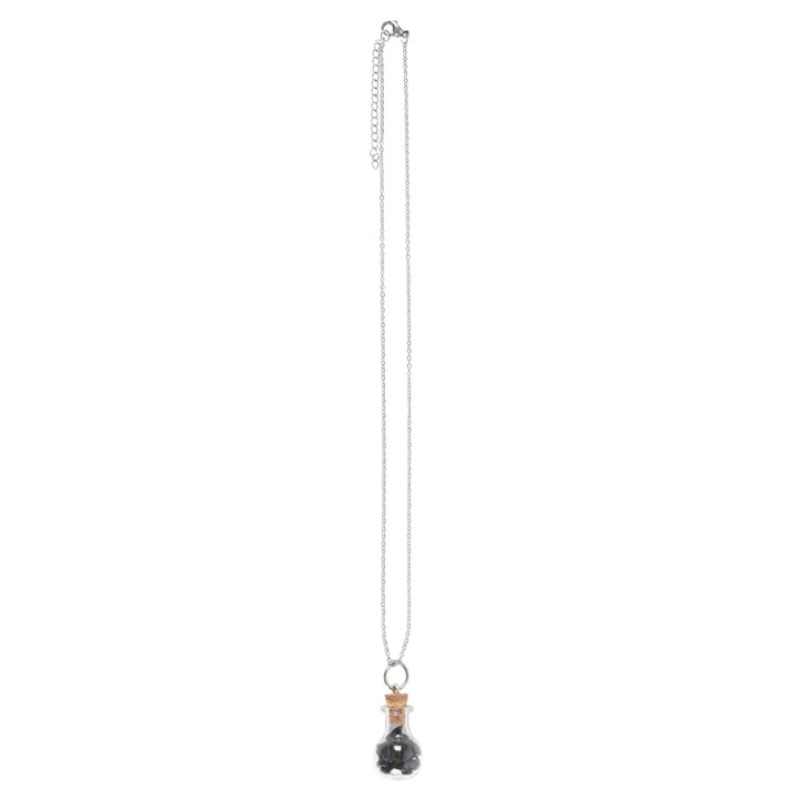 Black Obsidian Protection Potion Crystal Chip Necklace