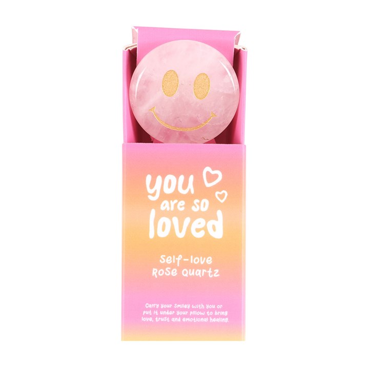 Rose Quartz You Are Loved Happy Face