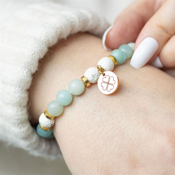 Amazonite Abundance Crystal Essential Oil Bracelet - Image 3