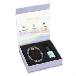 Blue Lace Agate Inner Peace Crystal Essential Oil Bracelet