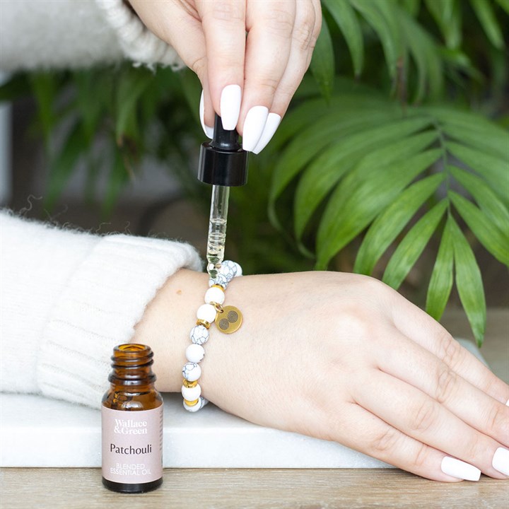 Howlite Stress Less Crystal Essential Oil Bracelet - Image 5
