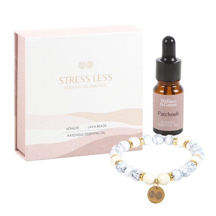 Howlite Stress Less Crystal Essential Oil Bracelet - Image 4