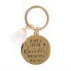 Clear Quartz Leave a Little Sparkle Crystal Keyring