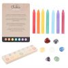7 Chakra Energy Candle and Crystal Gift Set