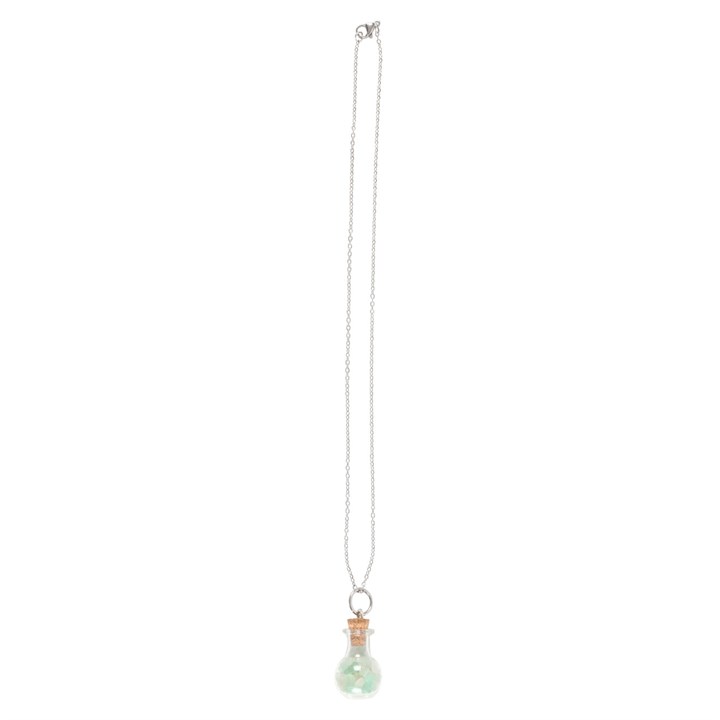Aventurine Luck Crystal Chip Potion Bottle Necklace