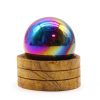 Amethyst Aura Titanium 50mm Sphere with Stand