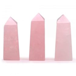 Rose Quartz Set of 3 Obelisk Points