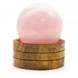 Rose Quartz 50mm Sphere with Stand
