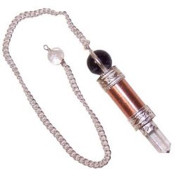 Amethyst, Copper and Clear Quartz Triple Pendulum