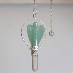 Aventurine Angel Pendulum with Ring