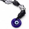 Protection Hanging Stones Pendant - Black Tourmaline, Selenite and Evil Eye