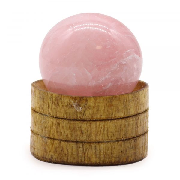 Rose Quartz 40mm Sphere with Stand