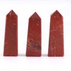Red Jasper Set of 3 Obelisk Points