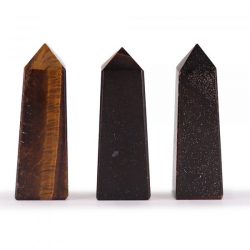 Tigers Eye Set of 3 Obelisk Points