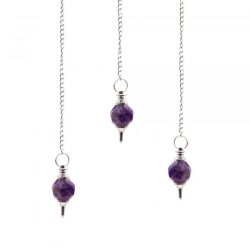Amethyst Faceted Sphere Pendulum