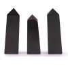 Black Tourmaline Set of 3 Obelisk Points