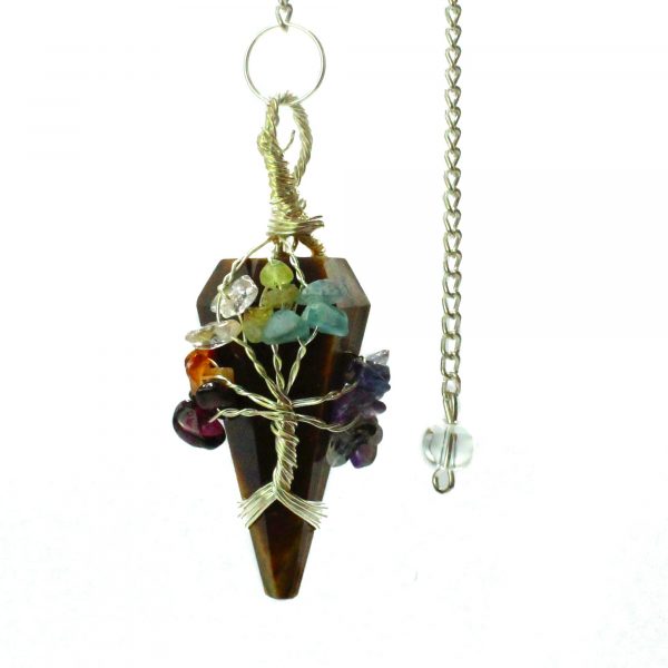 Tigers Eye and 7 Chakra Magic Pendulum