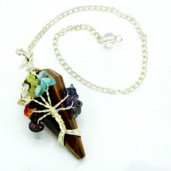 Tigers Eye and 7 Chakra Magic Pendulum