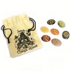 7 Chakra Oval Shape Stones Set - Large