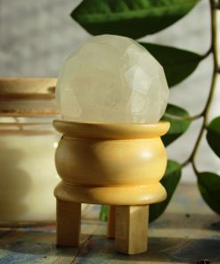 clear quartz faceted sphere