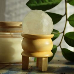 clear quartz faceted sphere