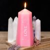 Love Crystal Candle with Rough Rose Quartz - Image 5