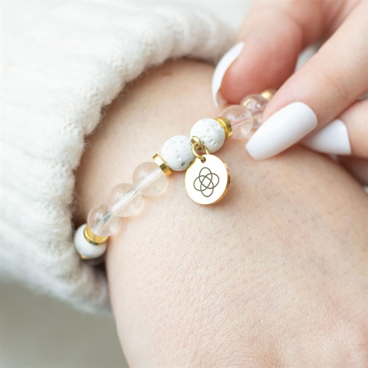Clear Quartz Friendship Essential Oil Bracelet - Image 3