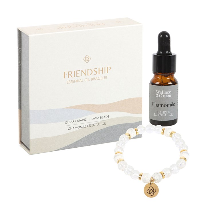 Clear Quartz Friendship Essential Oil Bracelet - Image 6