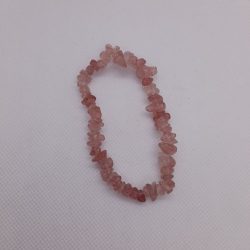 Strawberry Quartz chip bracelet