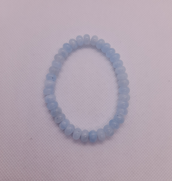 Aquamarine Bead Bracelet