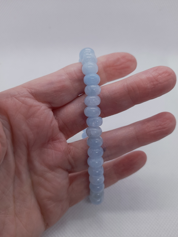 Aquamarine Bead Bracelet