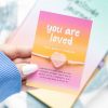 Rose Quartz You Are Loved Crystal Heart Bracelet - Image 3