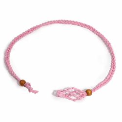 Pink Cord Gemstone Necklace