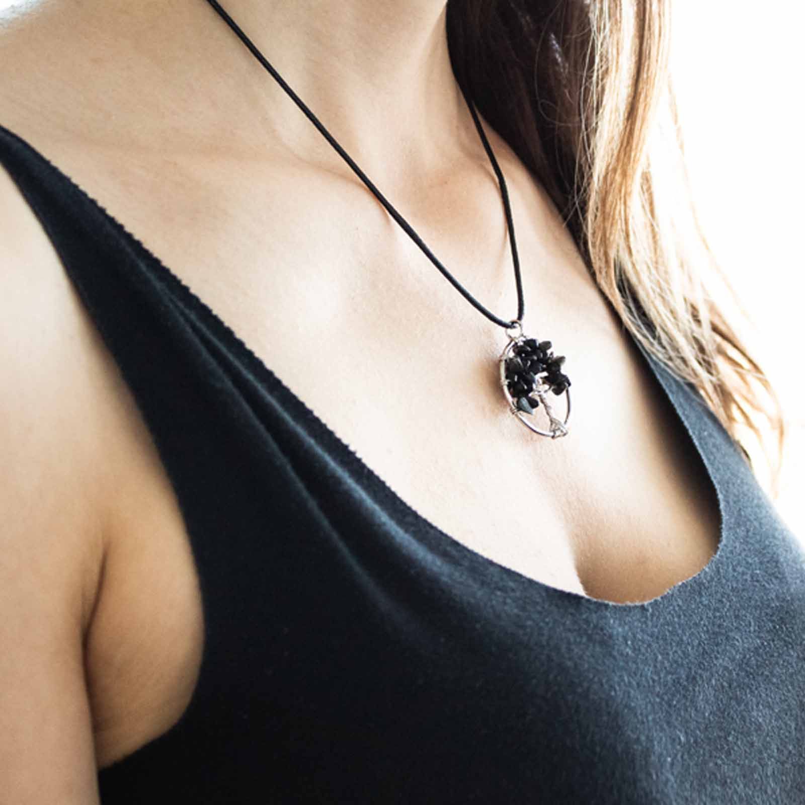 Black Agate Tree of Life Pendant - Image 4