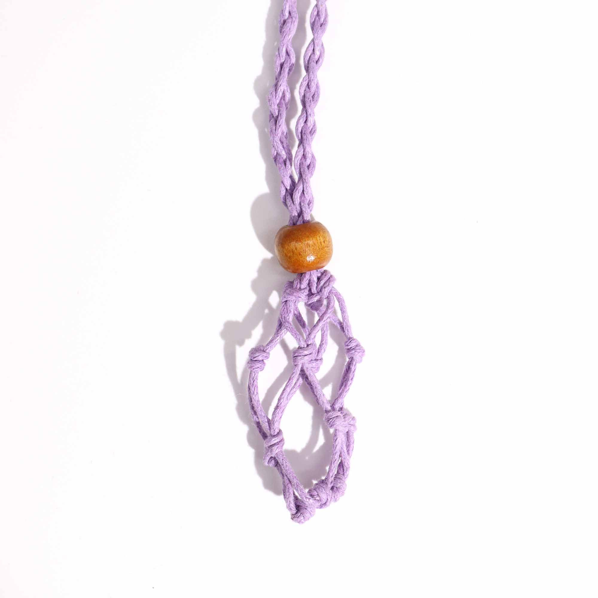 Purple Cord Gemstone Necklace - Image 3