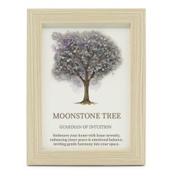 Moonstone Gemstone Tree of Life Picture (20 x 14.7 x 1cm)