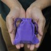 Purple Quality Velvet Pouch - 10 x 12cm - Image 4