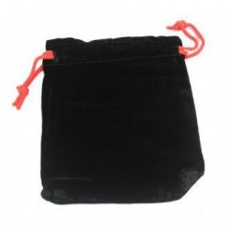 Black Quality Velvet Pouch - 10 x 12cm