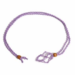 Purple Cord Gemstone Necklace
