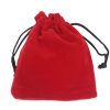 Red Quality Velvet Pouch - 10 x 12cm - Image 3