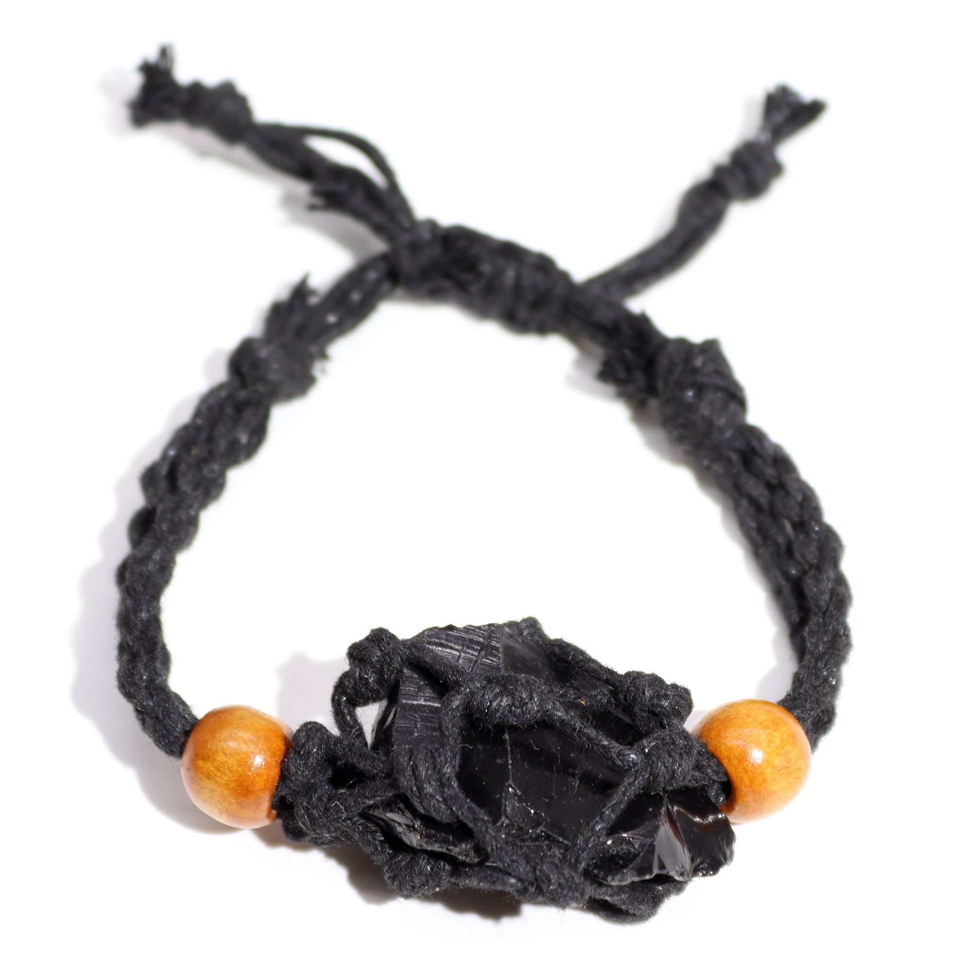 Black Cord Gemstone Bracelet - Image 4