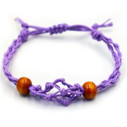 Purple Cord Gemstone Bracelet