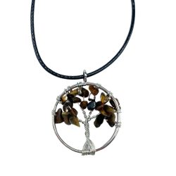 Tigers Eye Tree of Life Pendant