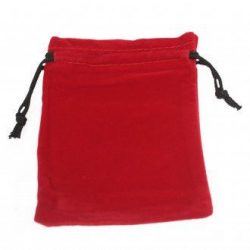 Red Quality Velvet Pouch - 10 x 12cm