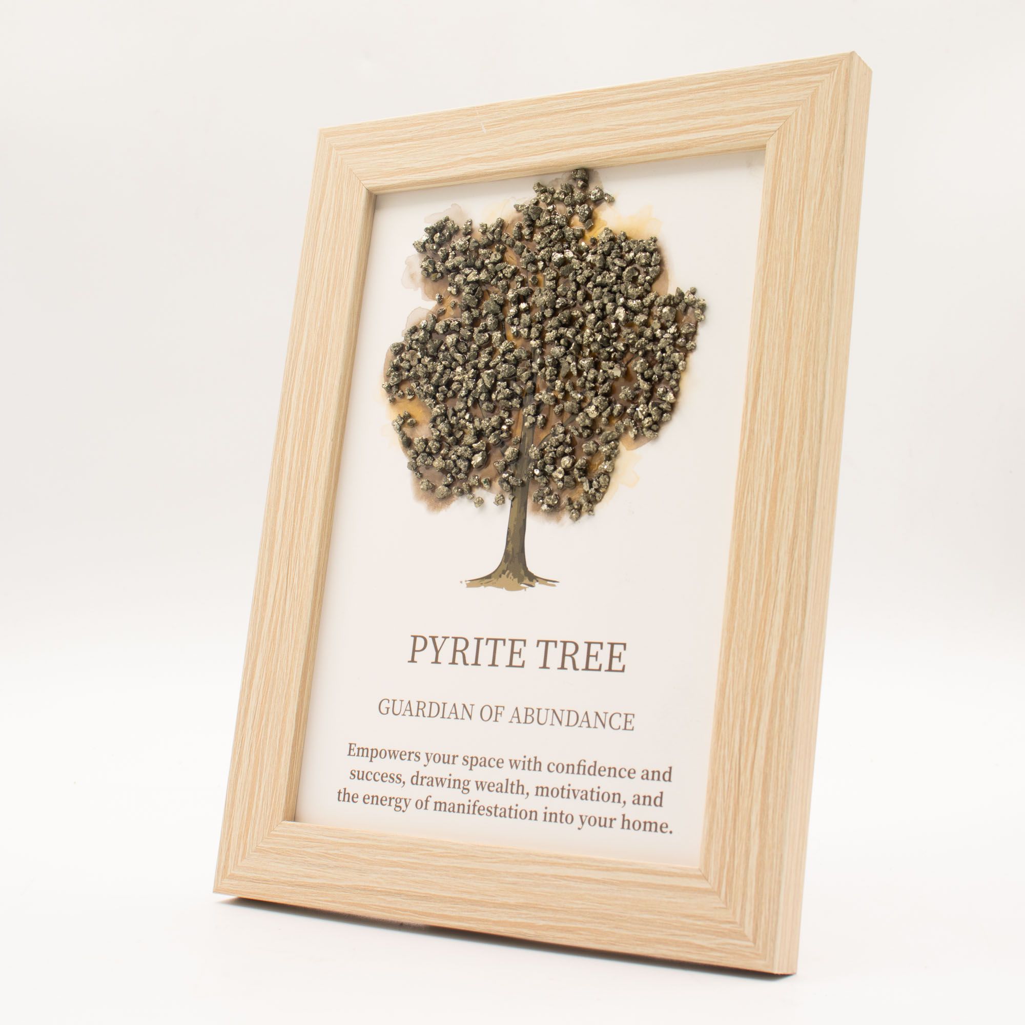 Pyrite Gemstone Tree of Life Picture (20 x 14.7 x 1cm) - Image 3