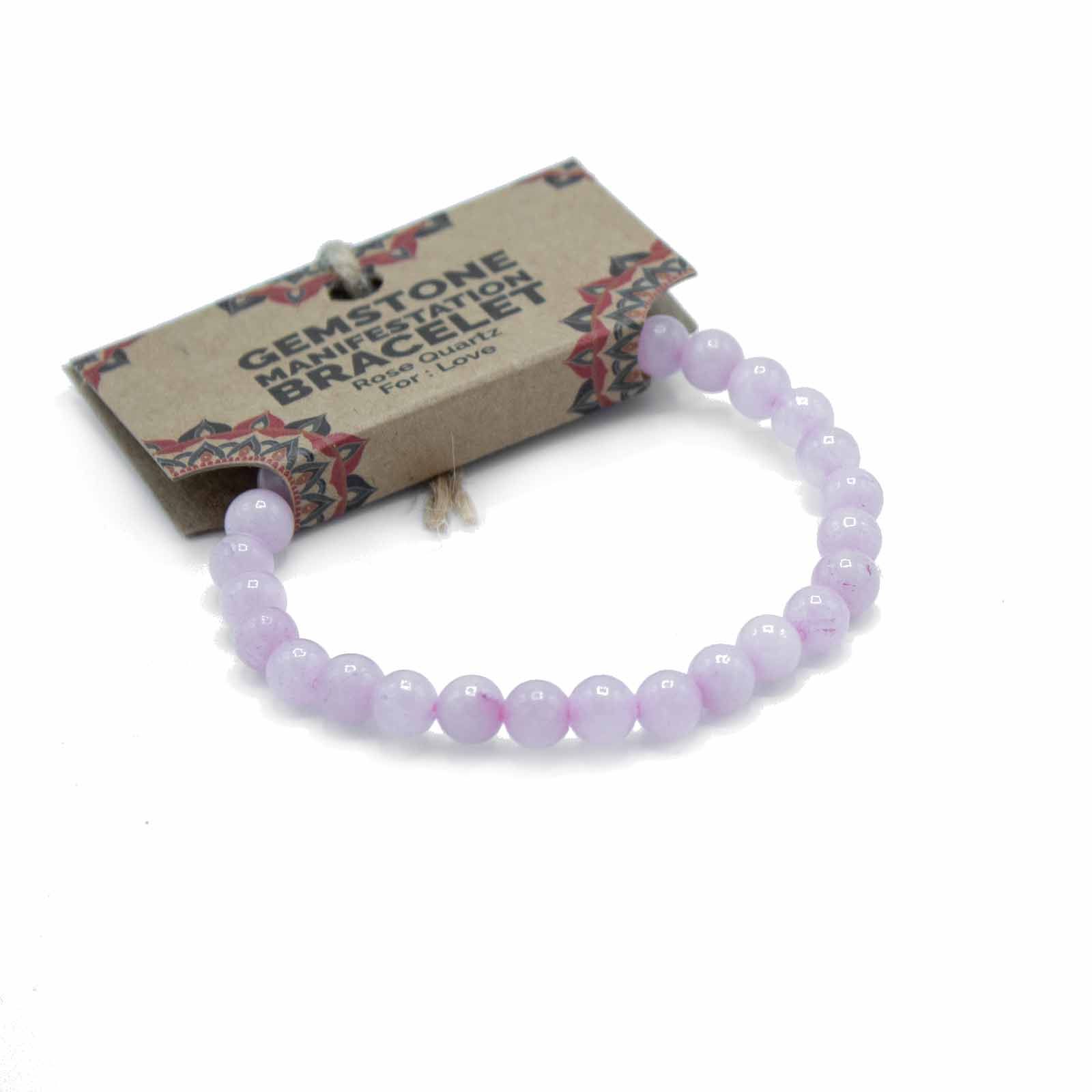 Rose Quartz Gemstone Manifestation Bracelet - Image 3
