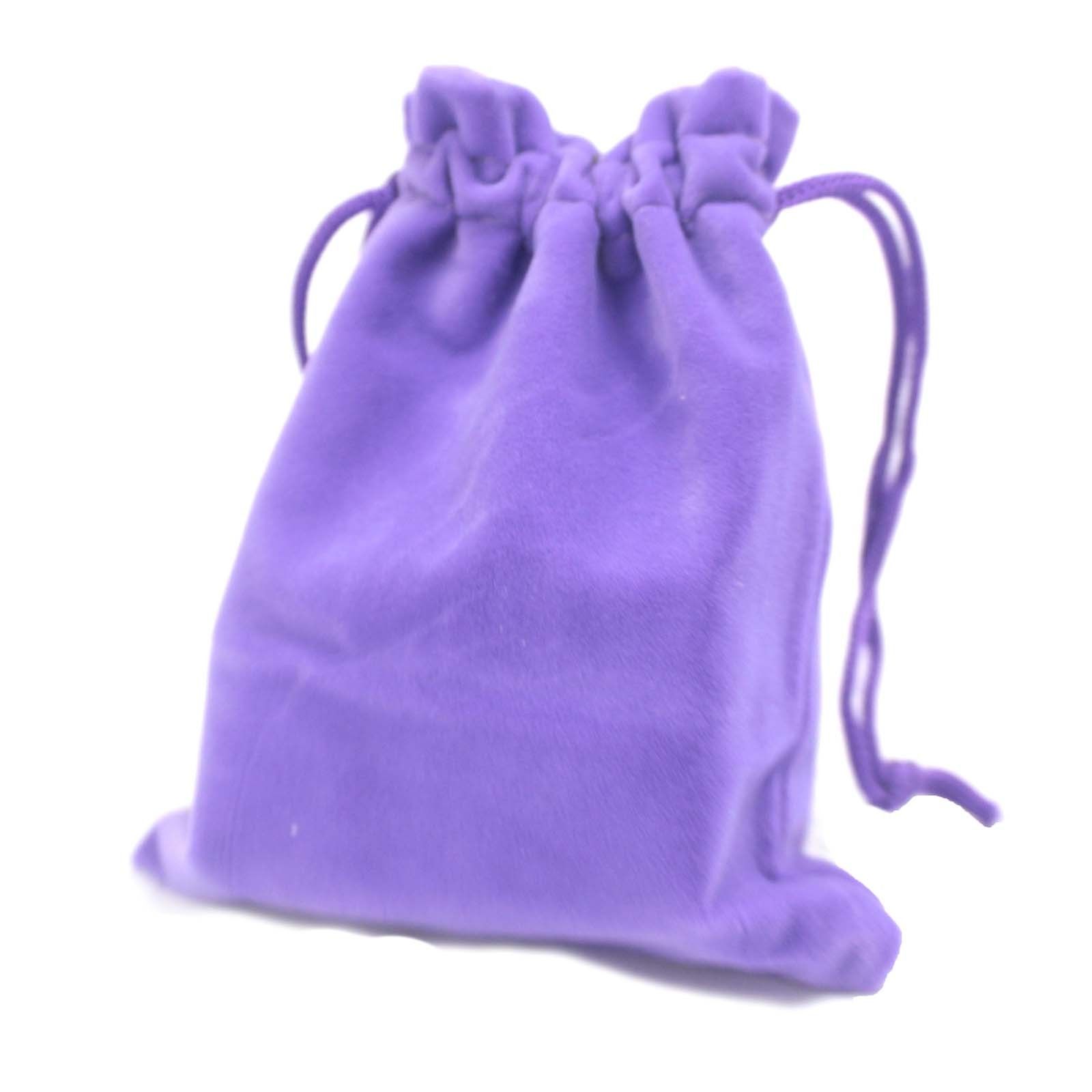 Purple Quality Velvet Pouch - 10 x 12cm - Image 3