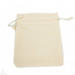 Ivory Quality Velvet Pouch - 10 x 12cm